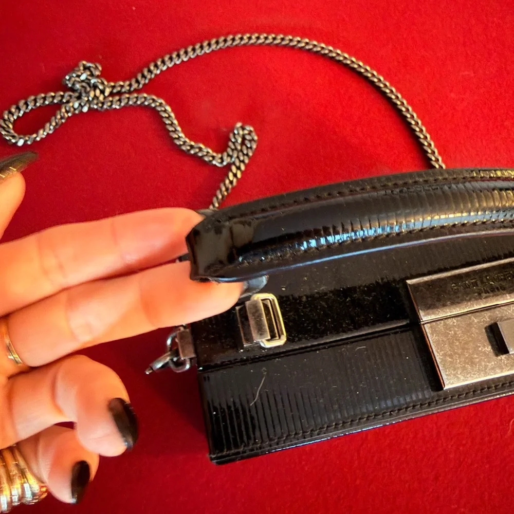 Saint Laurent Patent Black Leather‎ Box Bag